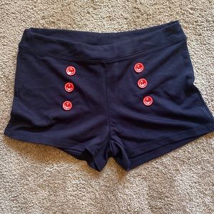 Blue Retro Sailor Shorts